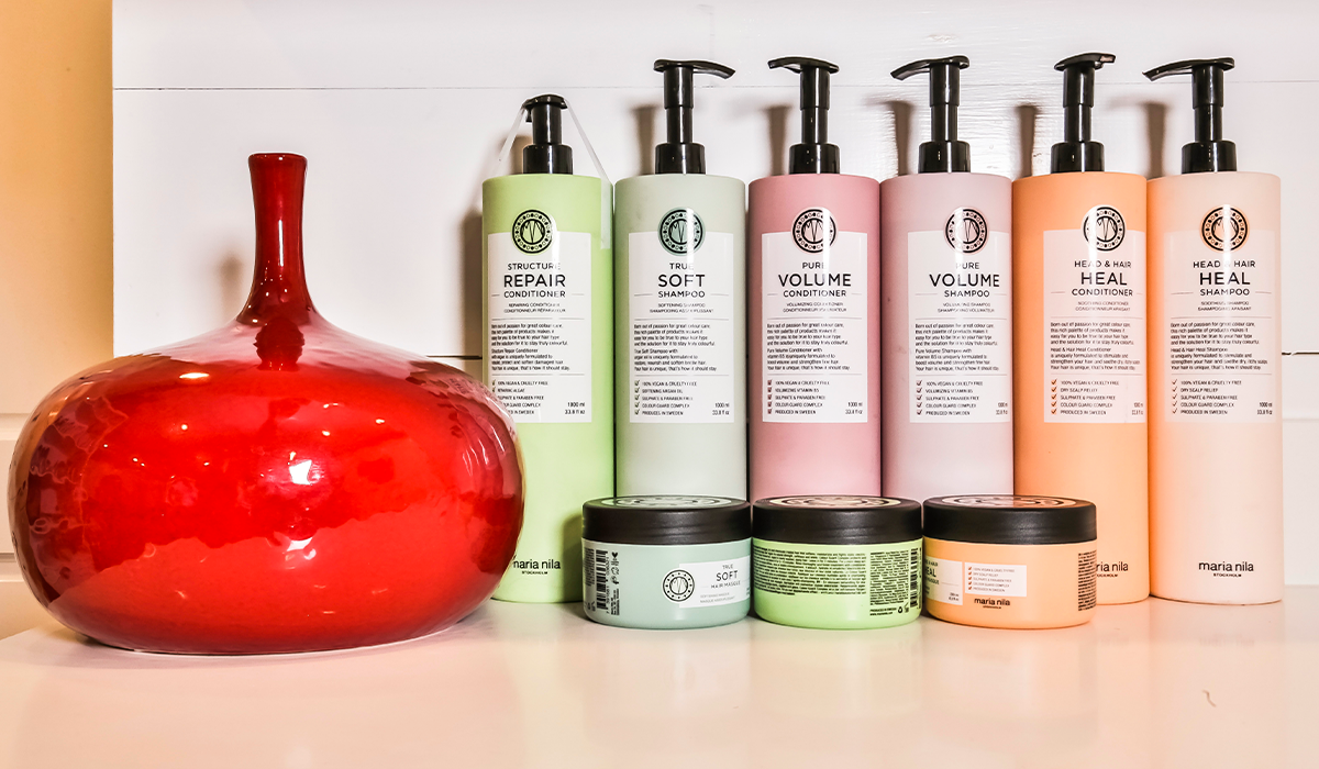 Ask about our selection of upscale Maria Nila haircare products.